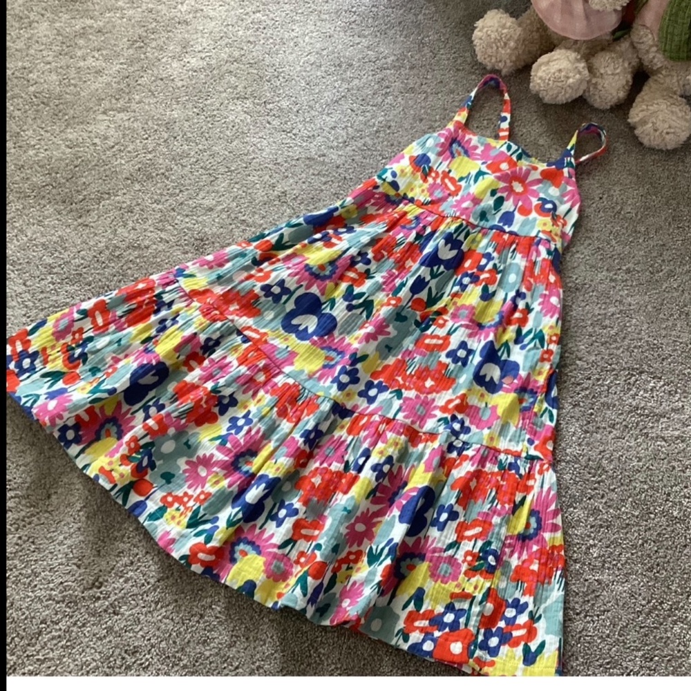 Hanna Andersson Print Muslin Twirl Dress girls Sz 7 EUC - Picture 2 of 2